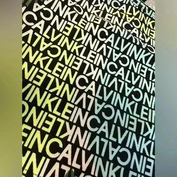 CALVIN KLEIN WOMEN TOP RUNNING PRINTED LOGO GOLD SIZE S - Picture 4 of 5